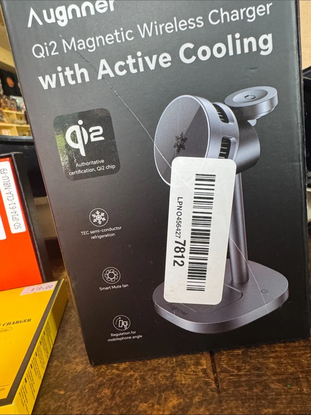 Augnner Qi2 Magnetic Wireless Charger with Active Cooling - Gray
